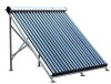 Split pressurized solar water heater with heat pipe