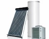Split solar water heater and air source heat pump