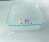 Square Glass Food Storage Container Sets Four PCS With PP lid
