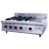 Stainless Steel Counter Top Gas Range with Grill