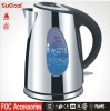Stainless Steel Electric Kettle 1.8L with big window, LED inside, 1.2L, 1.5L, 2L available