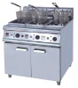 Stainless Steel Free Standing Electric Deep Fryer with 3 Tanks&3 Baskets