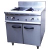 Stainless Steel Free Standing Gas fryer with Temperature Controller With Cabinet(2-tank)(GF-985)
