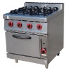 Stainless Steel Gas Cooker with 4-burner and oven (GH-787A)