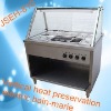 Stainless Steel vertical  type electric bain-marie with glass