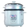 Stainless steel  cylindrical rice cooker with  steamer