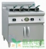 Stainless steel double basket induction deep fryer with cabinet