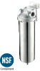 Stainless steel filter housing, in line water filter