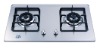 Stainless steel panel two heads gas stove