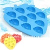 Strawberry shape silicone ice cube mold/mould