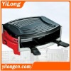 Table grill for 4 persons(BC-1004H3R),Red/Non-stick grill plate/4 raclette pans