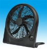 The high rpm 10 inch solar power mini camping fan with 12v dc motor