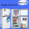 Top freezer double door refrigerator 109L