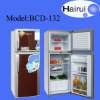 Top freezer double door refrigerator 132L