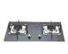 Two burners built in gas stove glass panel