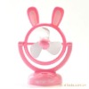 USB PC Fan Animal mirror fan cute bunny ears fan Plastic portable Pink USB Fan