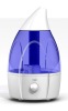 Ultrasonic humidifier in drop shape and transparent tank