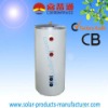 Vertical stainless steel solar water container