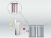 Villa U-tube solar water heating system