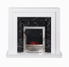 White paint Finish Electric Fireplace