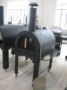 Wood burning pizza oven with 2wheels