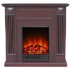 Wooden mantel electric fireplace