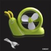 animal shaped plastic mini usb fan,snail shaped fan