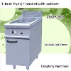 automatic fryer machine JSGF-975 tank fryer(1-basket)with cabinet ,kitchen equipment