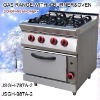 bakery gas oven gas range with 4-burner and oven