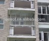 balcony hanging black chrome flat panel solar collector