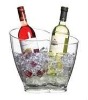 bar cart acrylic ice bucket with high transparency for beer
