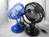 blue 4 inch battery powered table fans