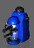 blue plastic steam coffee machine