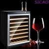 built in wine cooler with stainless steel frame