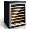 built in wine cooler with stainless steel frame