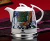 ceramic electric kettle with oil painting pattern