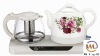 ceramic kettle with tea pot