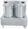 commercial induction double head soup cooker