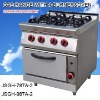 cooking equipment gas range with 4-burner and oven
