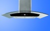 curve tempered glass cooker hood