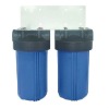 double filtration water filter housing