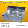 electric deep fryer commercial DF-6L-2 counter top electric 2-tank fryer(2-basket)