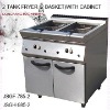 electric fryer, DFGF-785-2 2-tank fryer (2 basket)with cabinet
