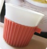 elegant beautiful silicon cup cover