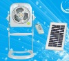 emergency solar stand fan with 10 inch blade