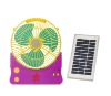 fashion design solar Fan with emergency  spotlight