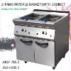 gas fryer with cabinet 2 tank fryer (2 basket)with cabinet