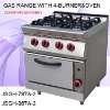 gas range with 4-burner and oven