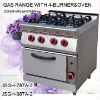 gas range with grill top, DFGH-787A-2 gas range with 4-burner and oven