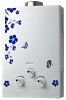 gas water heater blue and white porcelain